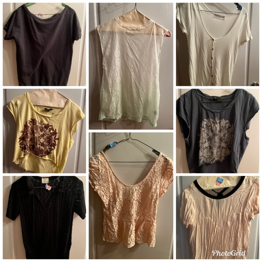 Urban Outfitters Lot Of 8 Short Sleeve Tops Tees Sz Small